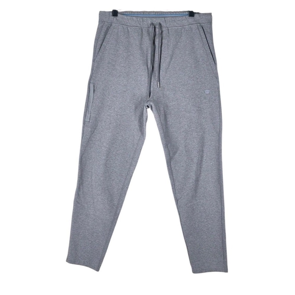 Mack Weldon Ace Sweatpants Mens L Gray French Terry Joggers Drawstring Pants